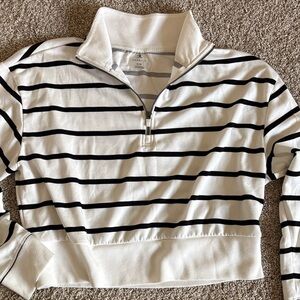 Danskin Striped Quarter-Zip Pullover